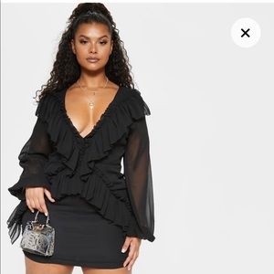 DEEP plunge dress - pretty little things